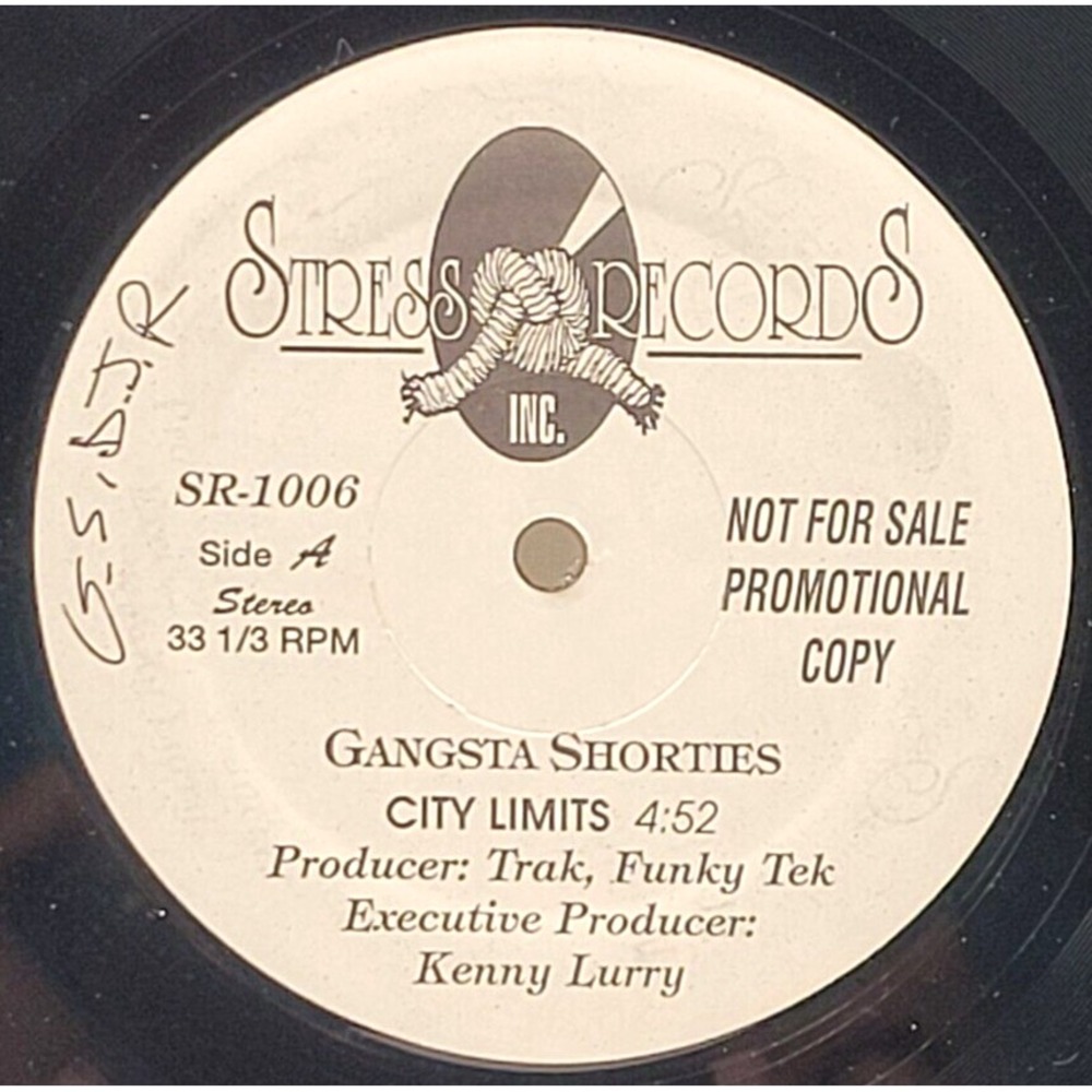 GANGSTA SHORTIES - CITY‎ LIMITS -  HIP HOP RAP SINGLE PROMO STRESS RECORDS INC
